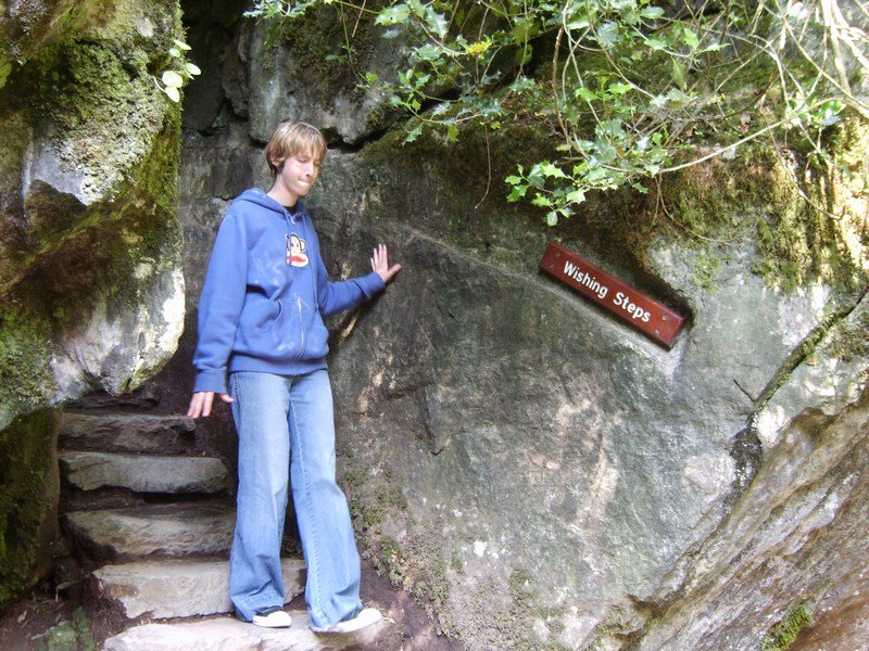 cadywalkingdownwishingstepsatblarneycastle.jpg